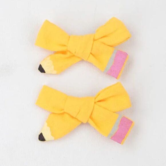 Adorable Yellow Pencil Bows - Picture 4 of 4
